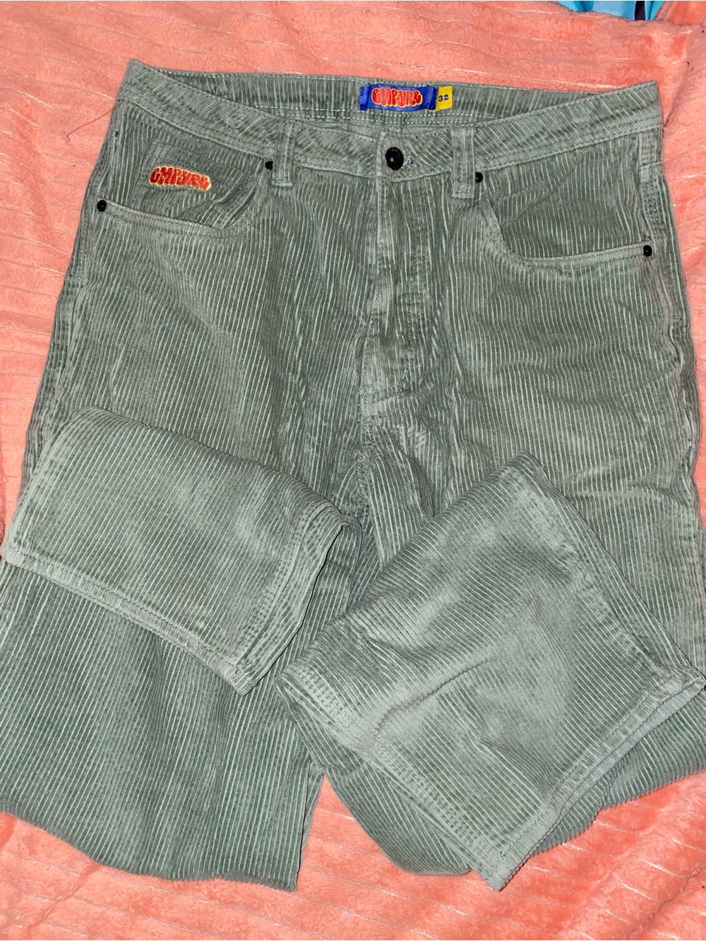 Vintage Empyre Men's Corduroy Pants in Sage Green